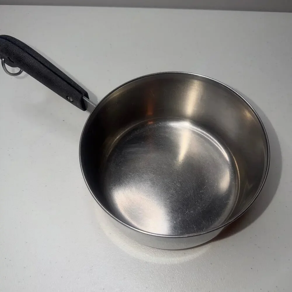 Revere Ware 2 Quart Copper Bottom Saucepan Pot Made in USA 1801 Stainless Steel